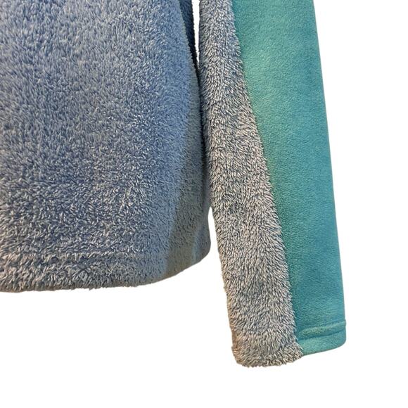 Wooly Bully Blue Fleece Womens Sz Large Full Zip Two Tone Blue Lightweight - Picture 14 of 16